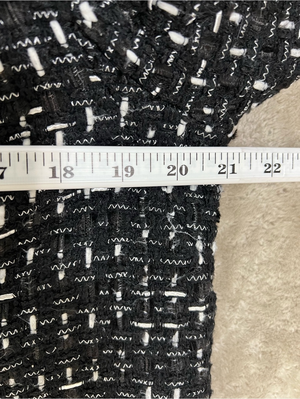 Talbots Collection Women’s Size 14 Petites Tweed Jacket Black White - Picture 4 of 13